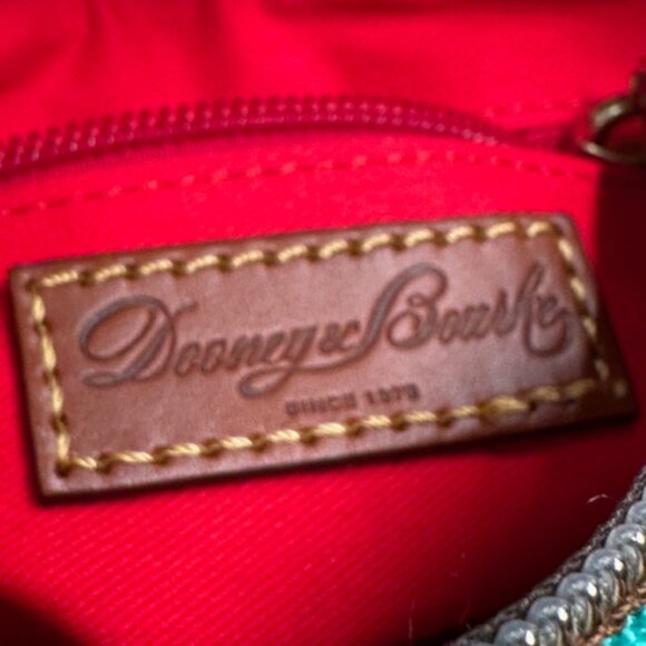 Dooney & Bourke Crossbody Pouchette Shoulder Bag Green Nylon and Leather NWOT - Picture 11 of 15